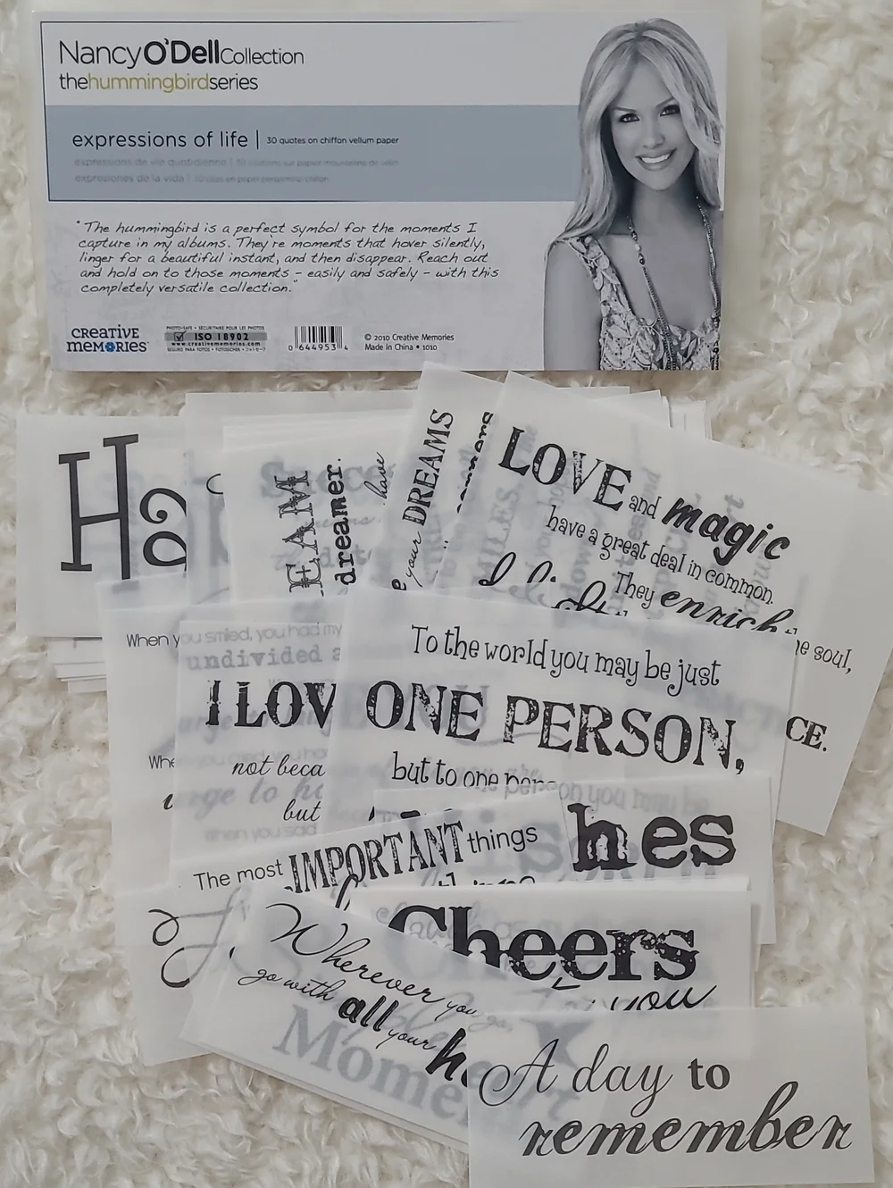 NEW Creative Memories 90 Quotes Expressions Nancy Odell Life Travel Precious Boy